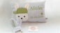 Preview: ★ 35x23 cm Kissen Geburt Hase Junge Name ★ von Lüttentüddel Einschulung Taufe KITA Geburt Geburtstag