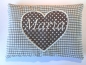 Preview: ♥ Herz Punkte Wunschname Körnerkissen Wärmekissen Dinkel Lavendel von Lüttentüddel
