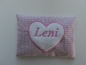 Preview: ♥ Herz Nicky Wunschname Körnerkissen Wärmekissen Dinkel Lavendel