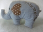 Preview: ♥ Elefant Schmusekissen Kita Taufe Einschulung Geburt Name von Lüttentüddel