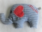 Preview: ♥ Elefant  Wunschname Körnerkissen Wärmekissen Dinkel Lavendel von Lüttentüddel
