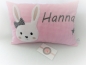 Preview: ★ 35x23 cm Kissen Geburt Hase Mädchen Name ★ von Lüttentüddel