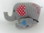 Preview: ♥ Elefant Schmusekissen Kita Taufe Geburt Einschulung Geschenk Name von Lüttentüddel