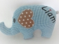 Preview: ♥ Elefant Schmusekissen Kita Taufe Einschulung Geburt Name von Lüttentüddel
