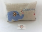 Preview: ★ 35x23 cm Kissen Geburt Elefant Name ★ von Lüttentüddel