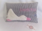 Preview: ★ 35x23 cm Kissen Geburt Ente Name  Geburt Einschulung Kita Geschenk Kuschelkissen Kissen to go...★ von Lüttentüddel