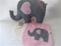 Preview: ♥ Elefant Schmusekissen Kita Taufe Geburt Einschulung Geschenk Name von Lüttentüddel