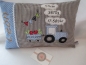 Preview: ★ 35x23 cm Kissen Geburt Traktor Trecker Name ★ von Lüttentüddel