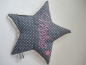 Preview: Stern Punkte Körnerkissen Wärmekissen Dinkel Wunschfarbe Name von Lüttentüddel