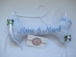 Preview: ♥ Ringkissen Knochen Wunschname Stickerei Hochzeit Hochzeitsknochen Just Married I Do