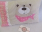 Preview: ★ 35x23 cm Kissen Anker Geburt Einschulung Schmusekissen Kita ... Bär Halstuch Name ★ von Lüttentüddel