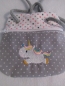 Preview: ★ Brustbeutel Einhorn Name ★ kleine Tasche Einschulung Kita Schule Badeanstalt Bus von Lüttentüddel
