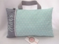 Preview: ★ 35x23 cm Kissen to Go Geburt Sterne Punkte Name ★ von Lüttentüddel