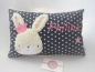 Preview: ★ 35x23 cm Sterne Kissen Geburt Hase  Mädchen Name ★ von Lüttentüddel