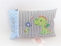 Preview: ★ ca. 35x25 cm Kissen kleiner süßer Drache Wunschname Geburt Taufe Einschulung Reisekissen  ★ von Lüttentüddel