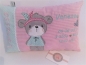 Preview: ca. 35x25 cm Kissen kleines tapferes Indianer Bär Mädchen Baby Wunschname Geburt Taufe Einschulung Reisekissen von Lüttentüddel