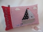 Preview: ★ 35x23 cm Kissen Geburt Boot Segelboot Name Kita Genschen Einschulung Taufe Geburtstag ★ von Lüttentüddel