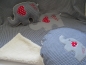 Preview: ♥ Elefant Schmusekissen Kita Name von Lüttentüddel von Lüttentüddel