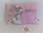 Preview: ★ ca. 35x25 cm Kissen Hase Schmusehase Baby Wunschname Geburt Taufe Einschulung Reisekissen  ★ von Lüttentüddel