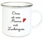Preview: ♥ Tasse Emailletasse Oma ist wie Mama..., Dankeschön, Geburtstag, Muttertag, Vatertag, Abschied, Jubiläum, Geschenk, Becher von Lüttentüddel