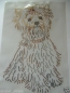 Preview: zauberhafter Yorkshire Terrier Yorkie Strass Hotfix Bügelbild