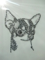 Preview: Chihuahua  Hund Hotfix Hotglue Bügelbild Strass Shirt Jacke Bluse