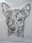 Preview: Chinesischer Schopfhund, Nackthund Hund Strass Hotfix Hotglue Bügelbild Bügelmotiv