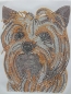 Preview: Yorkshire Terrier Yorkie Studs Hotfix Hotglue Bügelbild