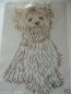 Preview: Yorkshire Terrier Yorkie Strass Hotfix Hotglue Bügelbild