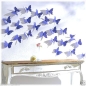 Preview: 6 tlg Schmetterling Set Schmetterlinge Wanddeko Lila