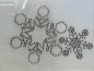 Preview: 2 Stern Eiskristall Schneeflocke Strass Hotfix Bügelbild Tischdecke Kissenhülle