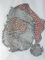 Preview: großer Nikolaus Weihnachtsmann Kopf Strass Hotfix Bügelbild