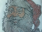 Preview: großer Nikolaus Weihnachtsmann Kopf Strass Hotfix Bügelbild