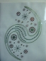 Preview: Ornament Wirbel Blüte Bügelbild STRASS Shirt Hotfix