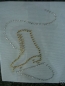 Preview: Skating Schlittschuhe Kür GOLD Hotfix Hotglue Bügelbild Bügelmotiv Strass