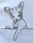 Preview: Chihuahua Hund Hotfix Bügelbild Strass Hundezucht Hundemantel Hundeschule Shirt