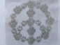 Preview: Riesen Peace 23 Pfoten Pfote Bügelbild Strass Hotfix Hundeschule Hundekorb Shirt