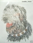 Preview: Irischer Wolfshund Hund Strass Hotfix Hotglue Bügelbild Bügelmotiv