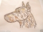 Preview: Dobermann Hund Strass Hotfix Hotglue Bügelbild Bügelmotiv