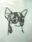 Preview: Chihuahua  Hund Hotfix Hotglue Bügelbild Strass Shirt Jacke Bluse