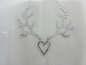 Preview: Herz mit Gehörn Hirsch Reh Strass Bügelbild Hotfix Hotglue