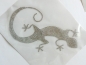 Preview: Echse Gecko Salamander Strass Hotfix Hotglue Bügelbild Shirt Hose Jacke Tasche