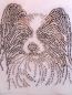 Preview: Papillon Hund Strass Hotfix Hotglue Bügelbild Bügelmotiv