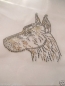 Preview: Dobermann Hund Strass Hotfix Hotglue Bügelbild Bügelmotiv