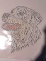 Preview: Retriever Hund Strass Hotfix Hotglue Bügelbild Bügelmotiv