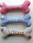 Preview: XXL Hundeknochen aus Stoff Wunschname Stickerei