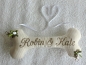 Preview: Ringkissen Knochen Wunschname Stickerei Hochzeit