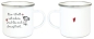 Preview: ♥ Tasse Emailletasse Die Welt ist schön weil du drauf bist  ..., Dankeschön, Geburtstag, Muttertag, Vatertag, Abschied, Jubiläum, Geschenk, Becher von Lüttentüddel
