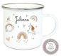 Preview: zauberhafte Tasse Emailletasse Becher Einhorn Regenbogen Wunschname, Einschulung KITA Dankeschön, Abschied, Jubiläum, Geschenk, Becher von Lüttentüddel