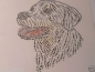 Preview: Retriever Hund Strass Hotfix Hotglue Bügelbild Bügelmotiv